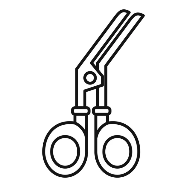 Ikona nożyczek medycznych, styl zarysu — Wektor stockowy