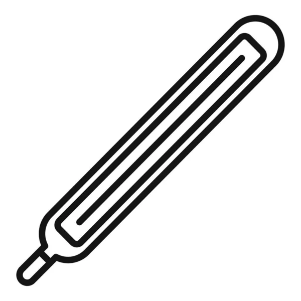 Icono del termómetro médico, estilo de contorno — Vector de stock
