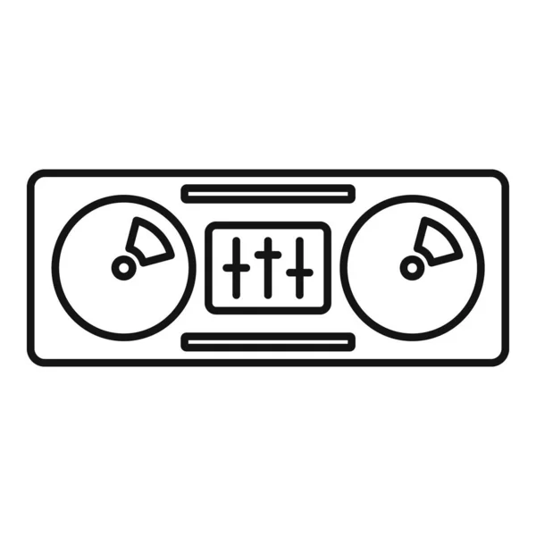 Dj deck icon, outline style — Stock Vector