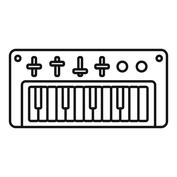 Icône de synthétiseur, style de contour — Image vectorielle