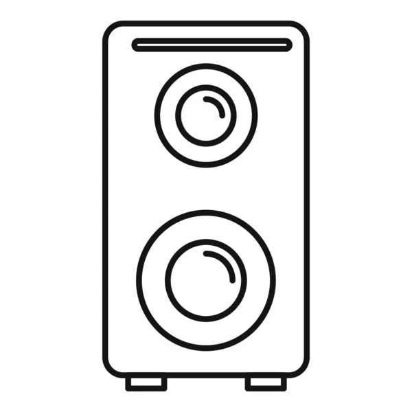 Basse icône haut-parleur, style contour — Image vectorielle