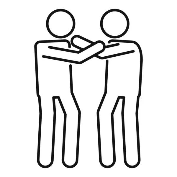 People violence icon, outline style Royalty Free Stock Vectors