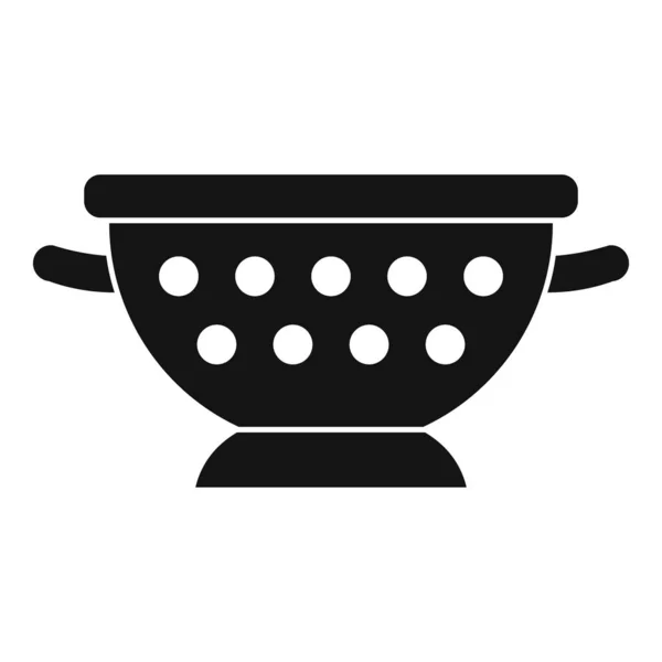 Stalen zeef icoon, eenvoudige stijl — Stockvector