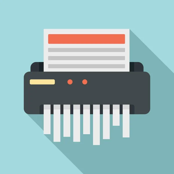 Paper shredder icon, flat style — Stock Vector