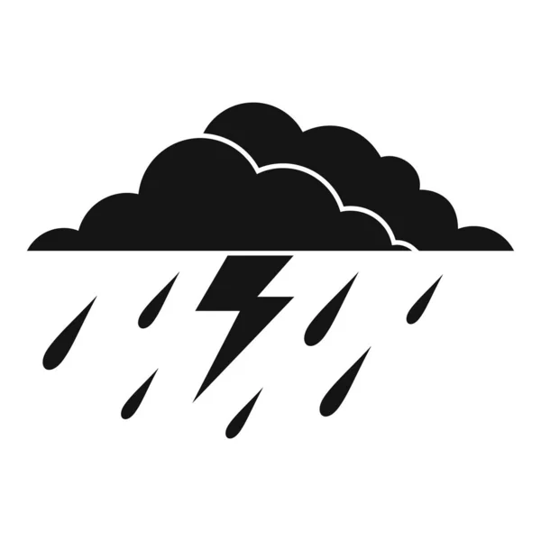 Fırtına simgesi, basit tarzı — Stok Vektör
