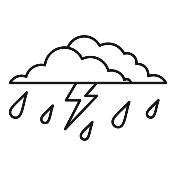 Thunderstorm icon, outline style