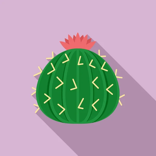 Desert cactus icon, flat style — 스톡 벡터
