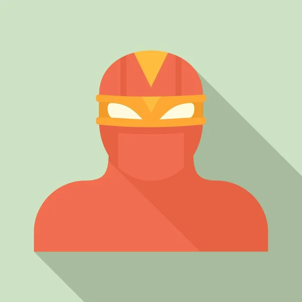 Rote Superhelden-Ikone, flacher Stil — Stockvektor