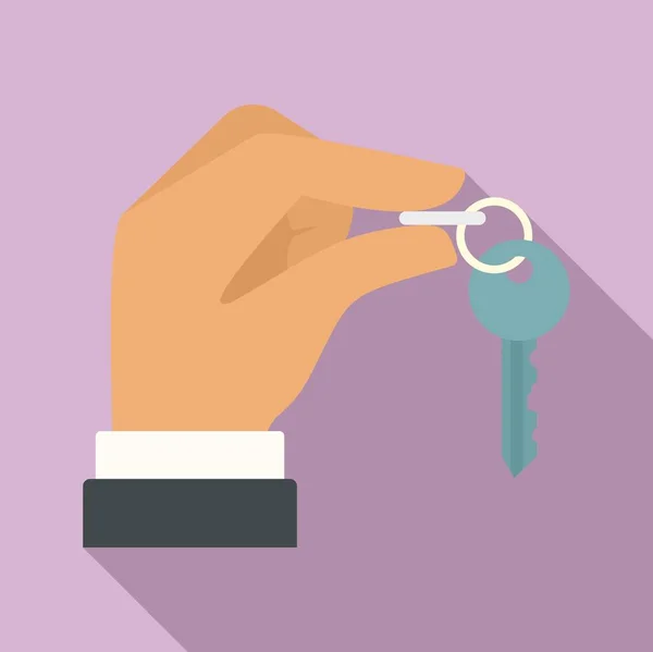 Lease house keys icon, flat style — Stock Vector