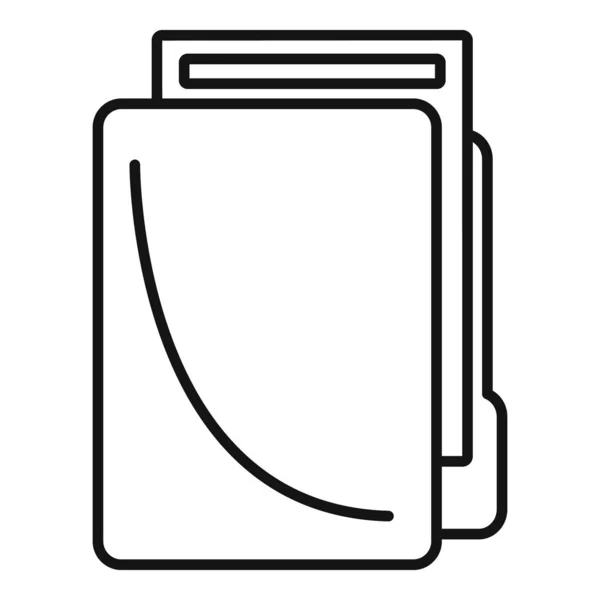 Ikona folderu dzierżawy, styl konturu — Wektor stockowy