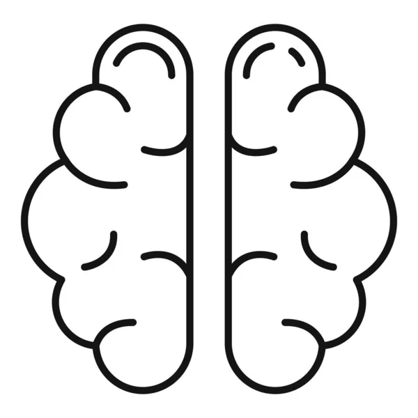 Икона человеческого мозга, стиль набросков — стоковый вектор