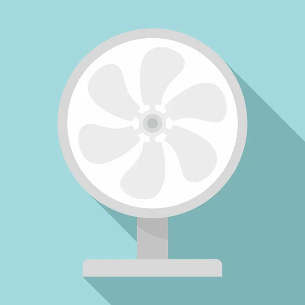 Wind home fan icon, flat style — Stock Vector
