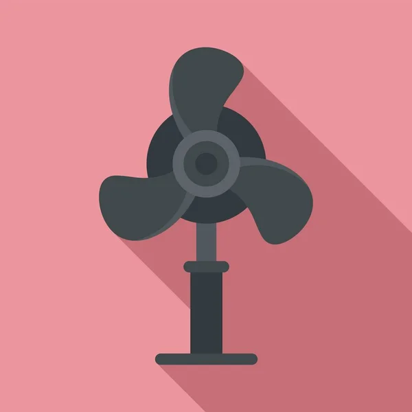 Inicio soporte de la habitación icono del ventilador, estilo plano — Vector de stock