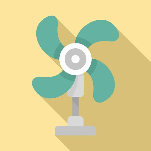 Fresh air fan icon, flat style — Stock Vector