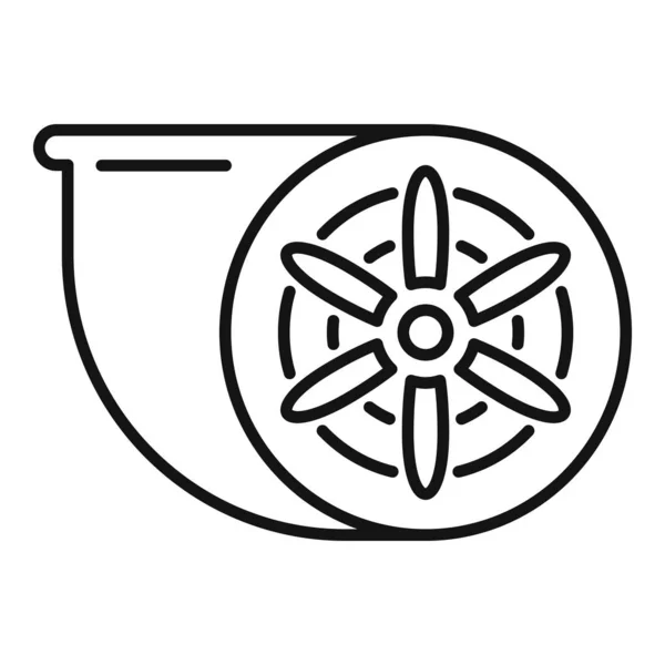 Ref. Clean room fan icon, outline style — стоковый вектор