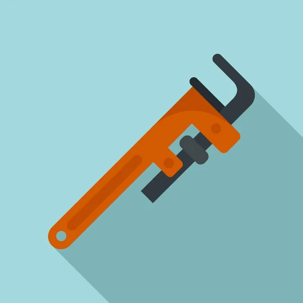 Adjustable wrench icon, flat style — Stock Vector