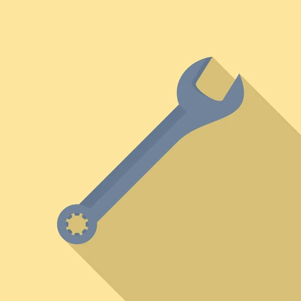 Hand wrench icon, flat style — Stock Vector