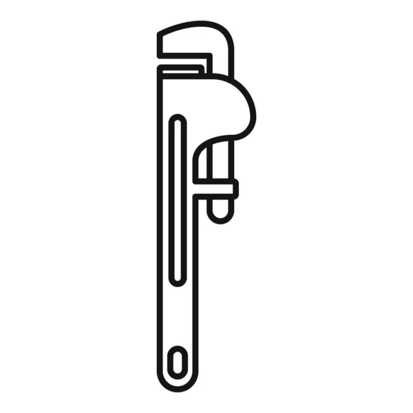 Ícone de chave industrial, estilo esboço — Vetor de Stock
