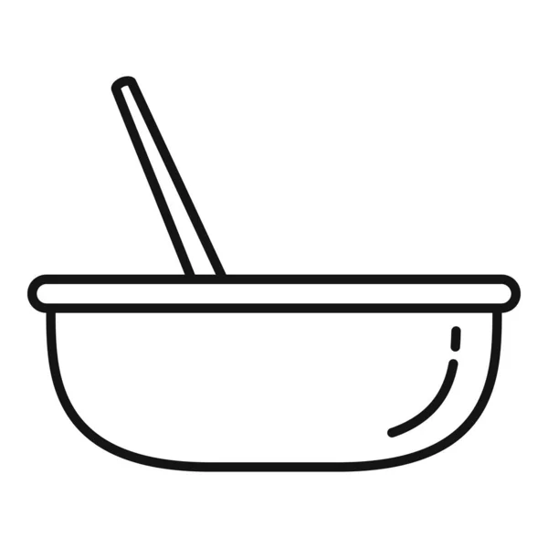 Hair dye bowl icon, outline style — 스톡 벡터