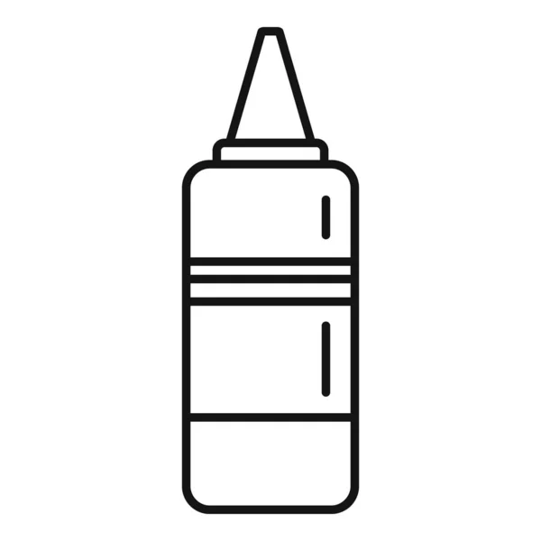 Verf haarfles pictogram, omtrek stijl — Stockvector