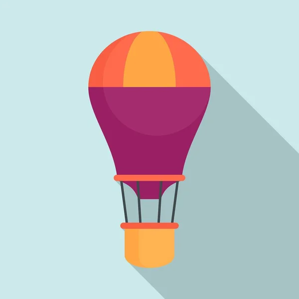 Activity air balloon icon, flat style — Stock Vector