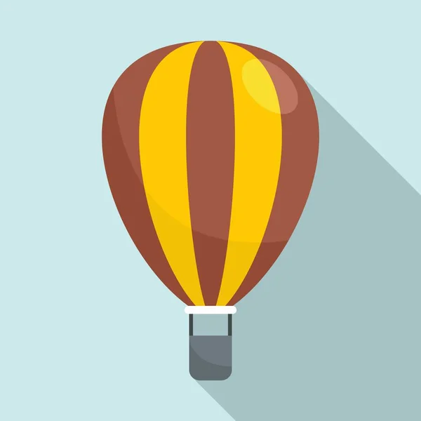 Ikona balonowa w paski, płaska — Wektor stockowy