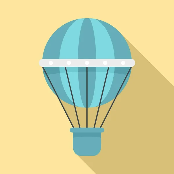 Carnival air balloon icon, flat style — Stock Vector