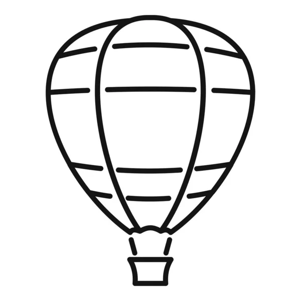 Icono de globo de aire de nube, estilo de contorno — Vector de stock