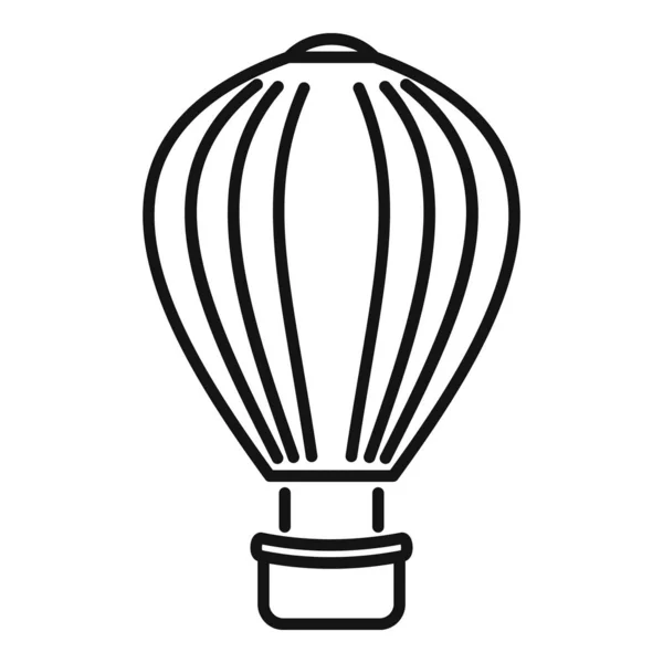 Mandlucht ballon pictogram, omtrek stijl — Stockvector