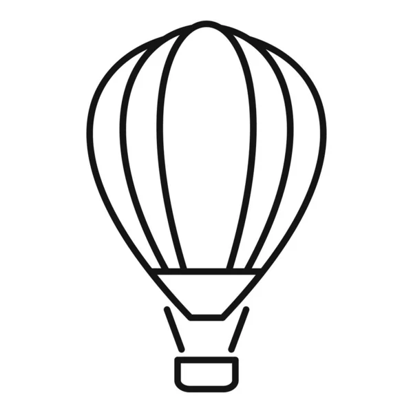 Icône de ballon à air rétro, style contour — Image vectorielle