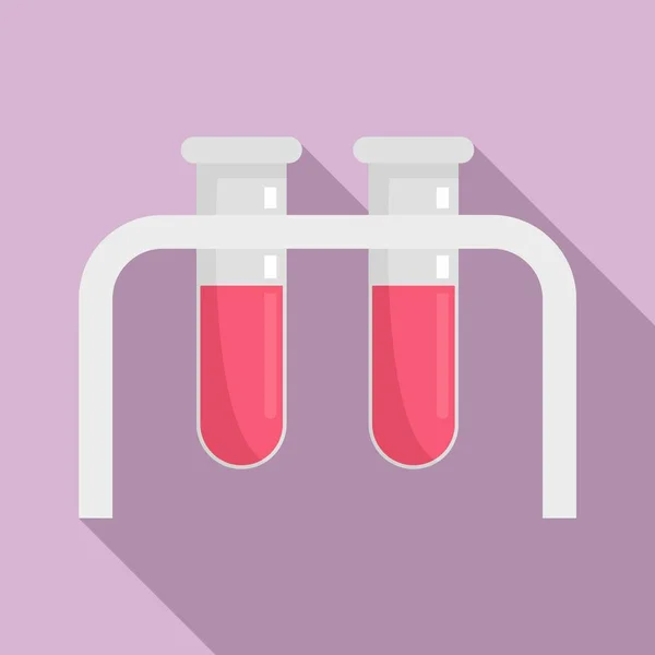 Science test tube lab icon, flat style — Stock Vector