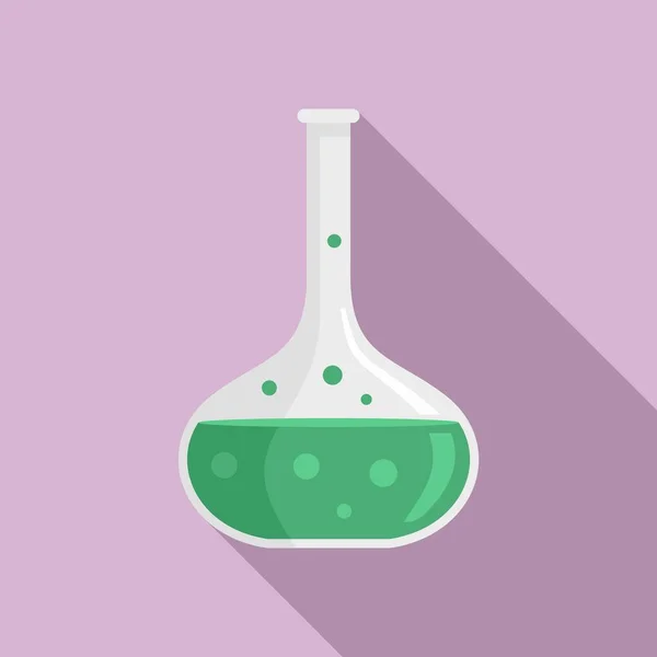 Laboratory bottle icon, flat style — Stock Vector