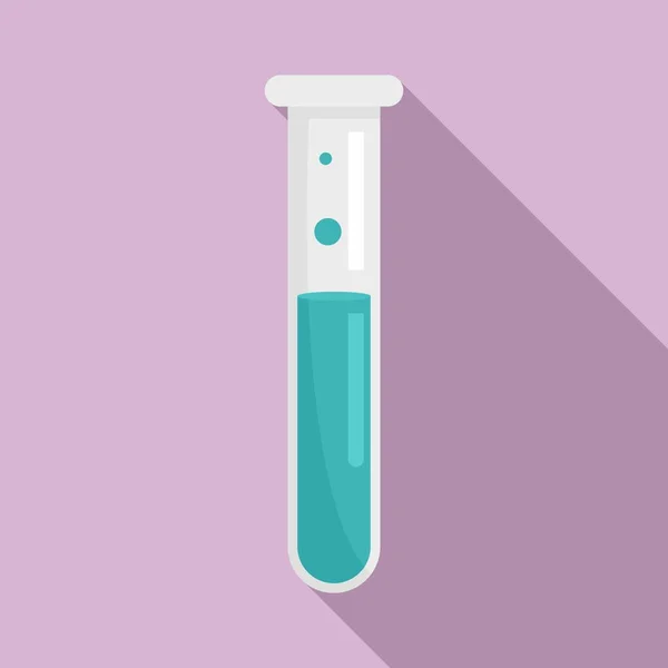 Boiling test tube icon, flat style — 스톡 벡터