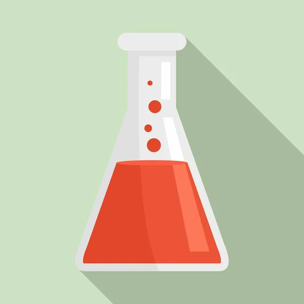 Ícone de frasco de mistura química, estilo plano —  Vetores de Stock