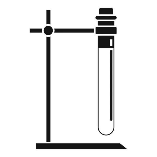 Ícone de suporte de tubo de teste, estilo simples — Vetor de Stock