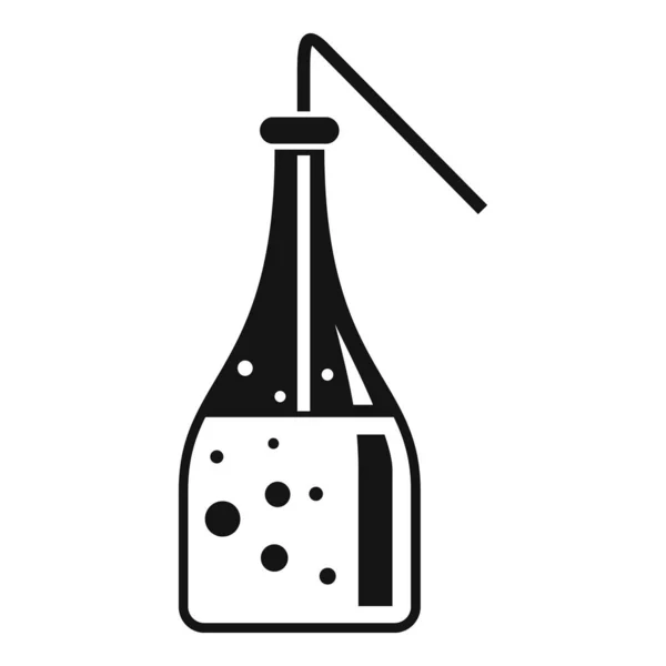 Βράσιμο εικονίδιο μπουκάλι εργαστήριο, απλό στυλ — Διανυσματικό Αρχείο