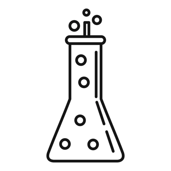 Значок клинической лабораторной фляжки, стиль наброска — стоковый вектор