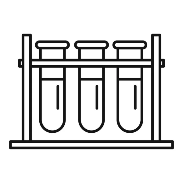 Icono de soporte de análisis de sangre, estilo de esquema — Vector de stock