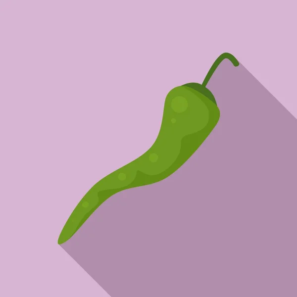 Chili icon, flat style — 스톡 벡터