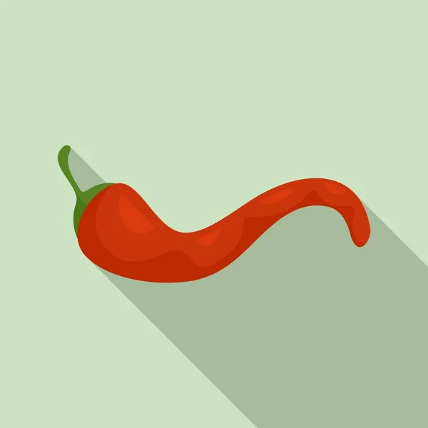 Icono de chile de salsa, estilo plano — Vector de stock