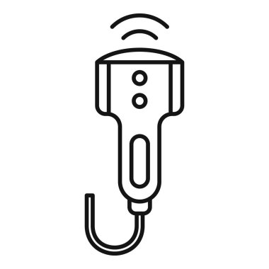 Ultrasonic equipment icon, outline style clipart