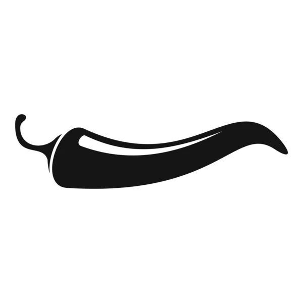 Läcker chili peppar ikon, enkel stil — Stock vektor