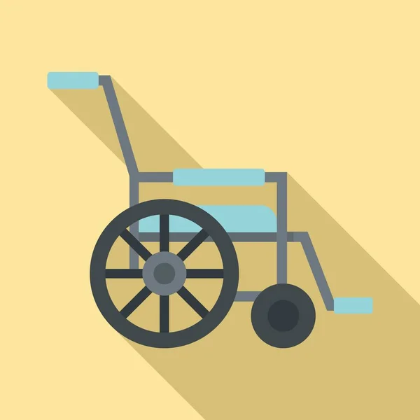移動式車椅子のアイコン、フラットスタイル — ストックベクタ