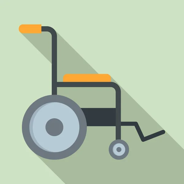 Icône de fauteuil roulant patient, style plat — Image vectorielle