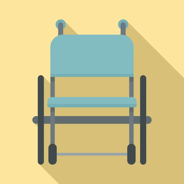 空の車椅子のアイコン、フラットスタイル — ストックベクタ