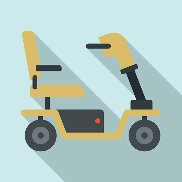 Gemotoriseerde rolstoel icoon, flat style — Stockvector