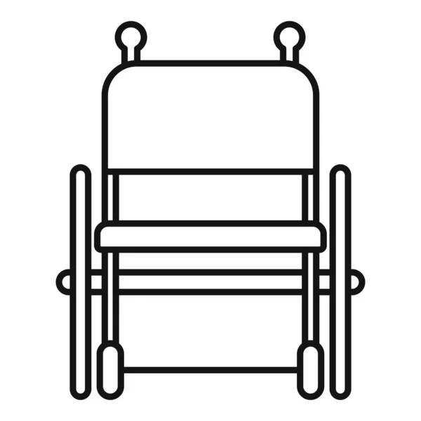 Leere Rollstuhl-Ikone, Umriss-Stil — Stockvektor