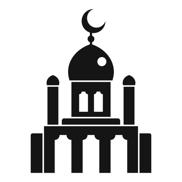 Icono de mezquita musulmana, estilo simple — Vector de stock