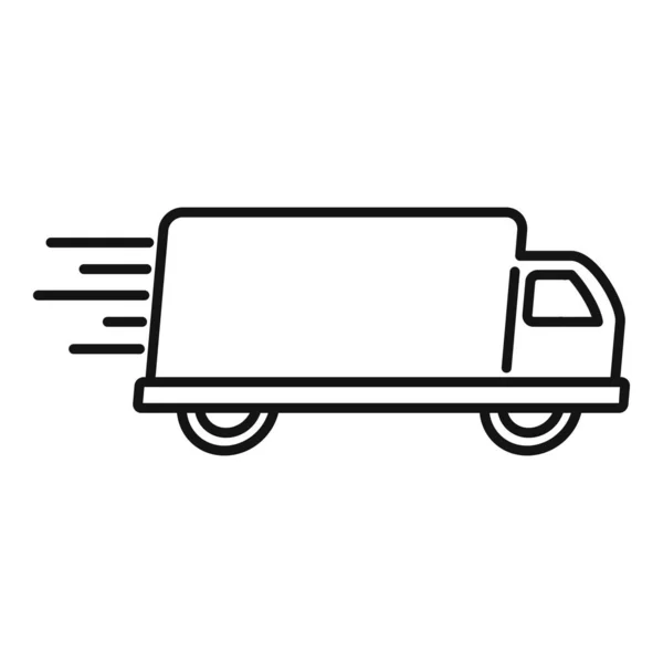Express icono de entrega de alimentos, estilo de esquema — Vector de stock