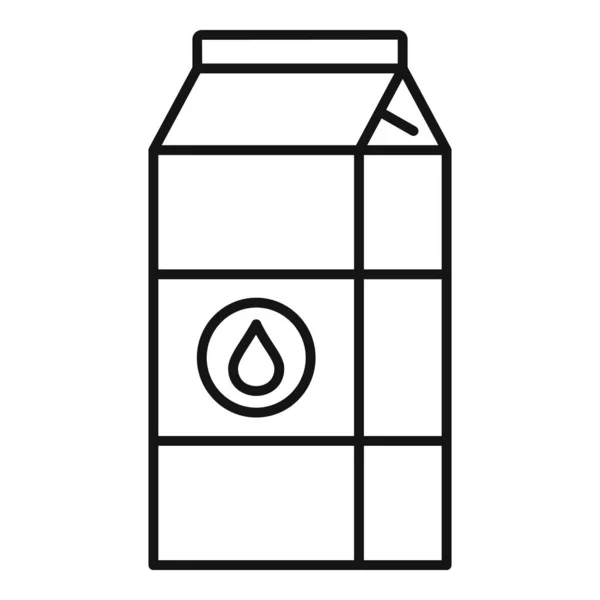 Retrapack milk icon, outline style — стоковый вектор